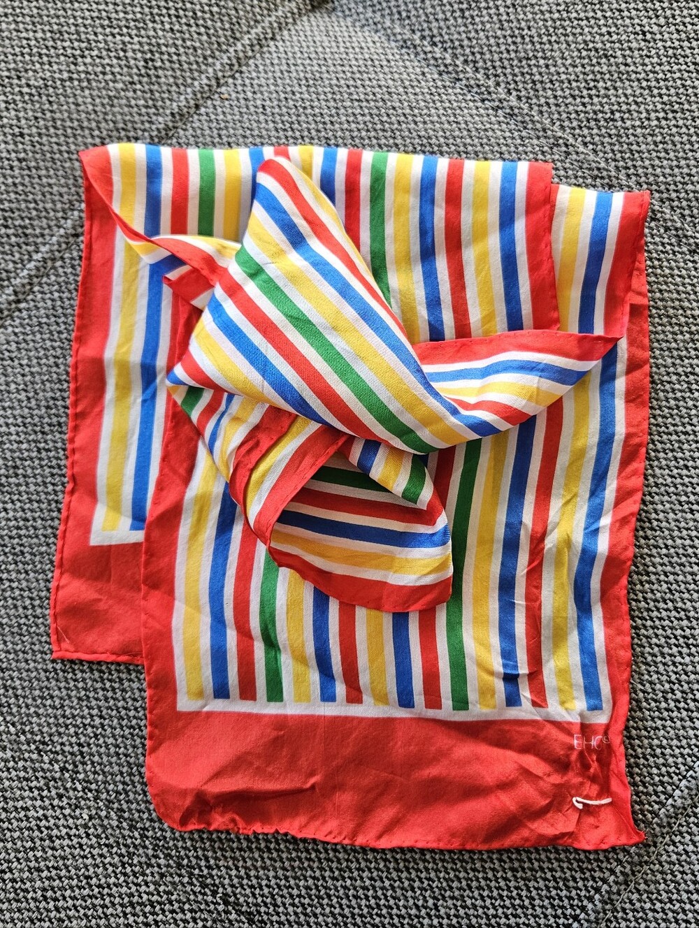 Echo 100% Silk Rectangle Scarf Vintage Made In Japan